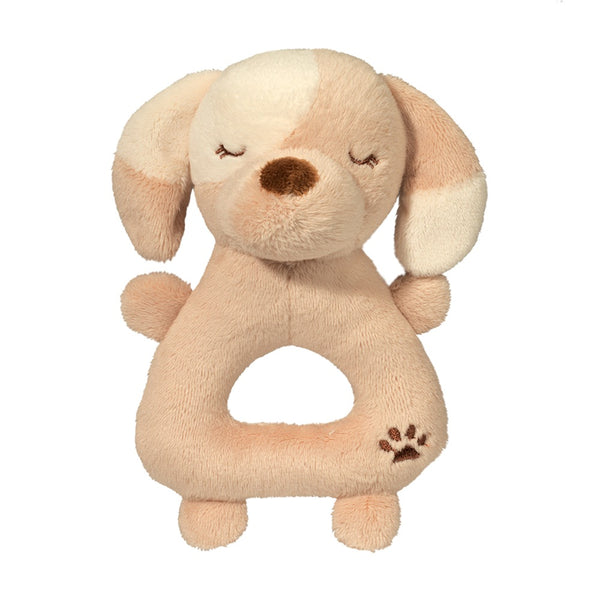 "Clearance Sale" Douglas Cuddle Toys - Tan Puppy Dog Baby Rattle Plush Stuffed Plushie 1294