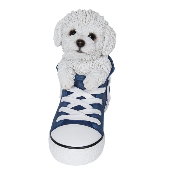 Shoe Pup - Bichon Frise Figurine