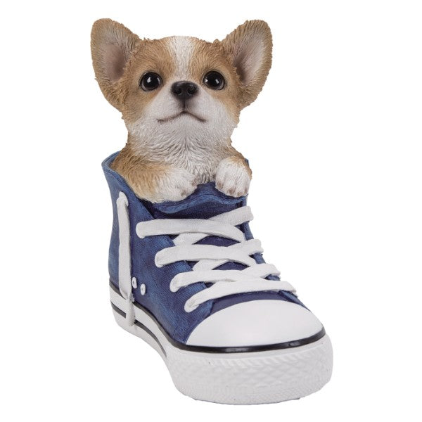 "Sale" Shoe Pup - Chihuahua Dog in Sneaker Figurine 13149