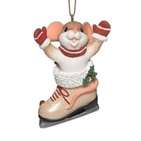 "Sale" Charming Tails - Ice Skate Mitten Mouse Ornament 132097
