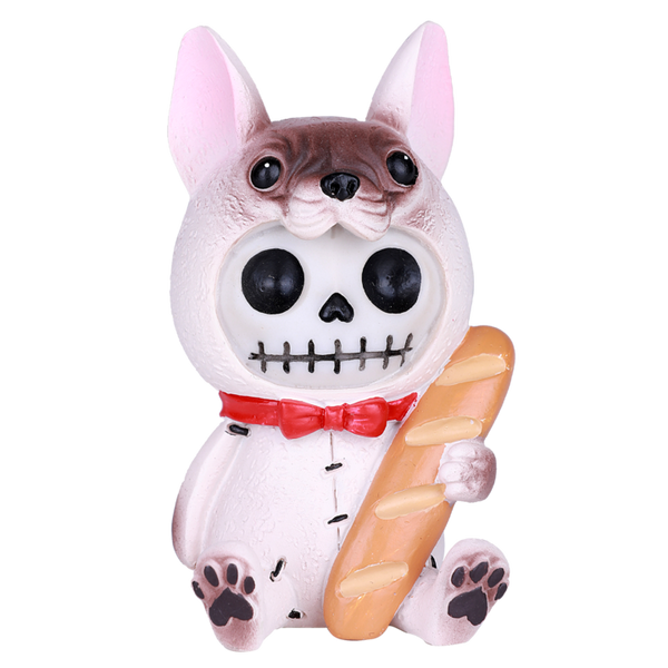 Furrybones - Beano Pink French Bulldog Baguette Bread Figurine 13450
