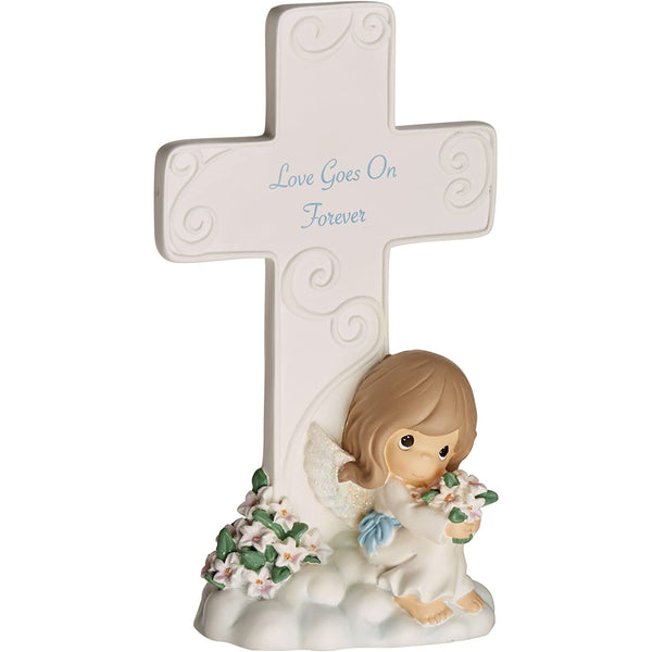 "Clearance Sale" Precious Moments - Love Goes On Forever Holy Cross Memorial Angel Figurine 152401
