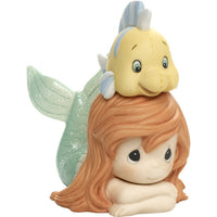 Precious Moments x Disney Showcase - Life Is Better with A Good Friend Ariel Flounder The Little Mermaid Figurine 171094