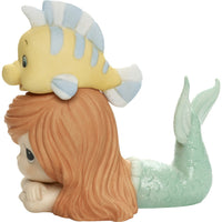 Precious Moments x Disney Showcase - Life Is Better with A Good Friend Ariel Flounder The Little Mermaid Figurine 171094