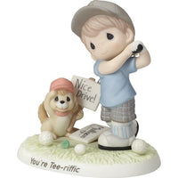 Precious Moments - You're Tee-riffic Father's Day Golfing Dog Porcelain Figurine 173010