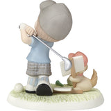 Precious Moments - You're Tee-riffic Father's Day Golfing Dog Porcelain Figurine 173010
