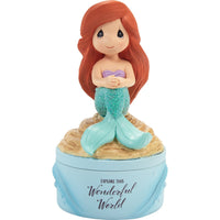 Precious Moments Disney - Explore This Wonderful World Covered Box The Little Mermaid Ariel Figurine 202036