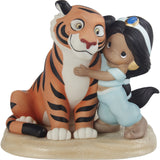 Precious Moments Disney - Friends Forever Jasmine & Raja Tiger Aladdin Figurine 203066