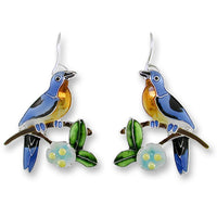 "Sale" Zarlite by Zarah Co - Bluebird & Dogwood Dangle Earrings 2139Z1