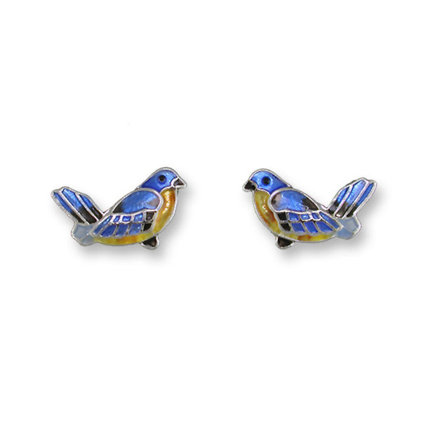 Zarlite by Zarah Co - Bluebirds Post Earrings