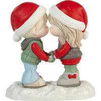 Precious Moments - Our Love Keeps Us Warm Christmas Couple Porcelain Figurine 211035