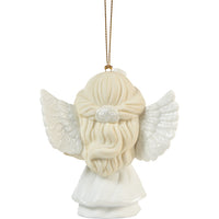Precious Moments - Forever In My Heart Angel Silver Heart Memorial Porcelain Ornament 211038
