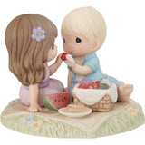 Precious Moments - Everyday with You Is A Picnic Love Couple Porcelain Figurine 212004