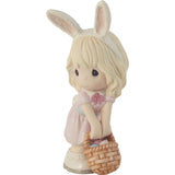 Precious Moments - Wishing You A Hoppy Easter Bunny Girl Porcelain Figurine 212015