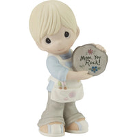 "Sale" Precious Moments - Mom, U Rock! Boy Porcelain Figurine 213006