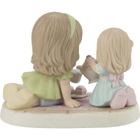 Precious Moments - Mom, You're Tea-rrific Daughter Afternoon Tea Party Porcelain Figurine 213010