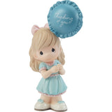 "Sale" Precious Moments - Thinking of You Girl with Blue Balloon Porcelain Figurine 216009