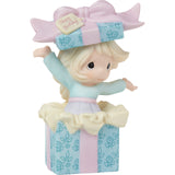 Precious Moments - Birthday Surprise Girl Popping Out Gift Box Porcelain Figurine 222012