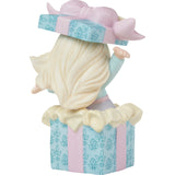 Precious Moments - Birthday Surprise Girl Popping Out Gift Box Porcelain Figurine 222012