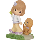 "Sale" Precious Moments - Girl Playing Golden Retriever Dog Figurine 226404