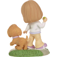 "Sale" Precious Moments - Girl Playing Golden Retriever Dog Figurine 226404