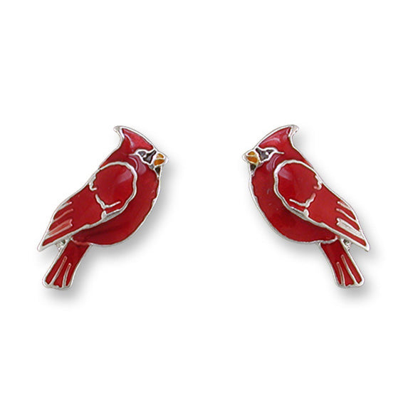 Zarlite by Zarah Co - Red Cardinals Post Earrings