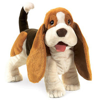 "Sale" Folkmanis - Basset Hound Hand Puppet Plushie 2919