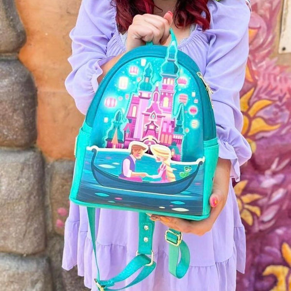 disney tangled mini backpack Loungefly Disney Tangled Princess Castle Mini Backpack