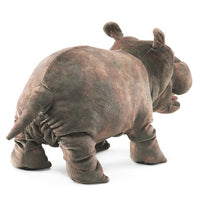 Folkmanis - Hippopotamus Hippo Stage Hand Plush Toy Puppet 3165
