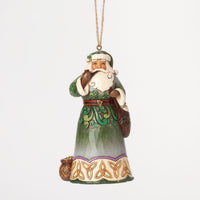 Jim Shore Heartwood Creek - Irish Santa with Pipe Ornament