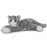 Bearington Collection - Grey Cat Plush Toy Soft Feline Plushie Socks Gray 519802