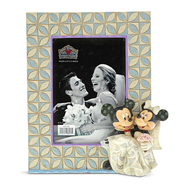 Jim Shore Disney Traditions - Mickey & Minnie Wedding Picture Frame