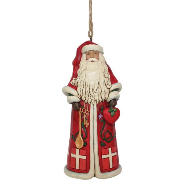 Jim Shore Heartwood Creek - Danish Santa Christmas Ornament 6001510
