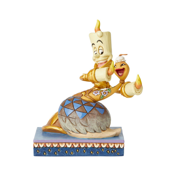 "Clearance Sale" Jim Shore Disney Traditions - Lumiere & Feather Duster Beauty And The Beast Figurine 6002814