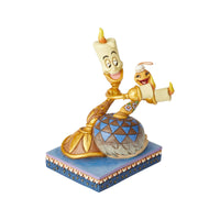 "Clearance Sale" Jim Shore Disney Traditions - Lumiere & Feather Duster Beauty And The Beast Figurine 6002814
