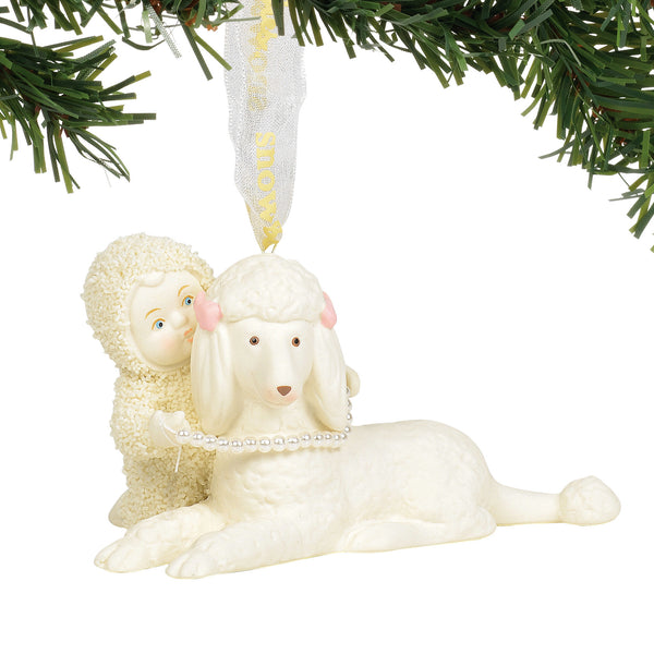 Snowbabies - Poodle in Pearls Porcelain Dog Ornament 6004211