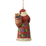 "Sale" Jim Shore Heartwood Creek - Santa with Toy Bag Ornament 6004302