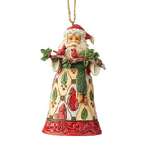 Jim Shore Heartwood Creek - Santa with Cardinals Christmas Ornament 6004303