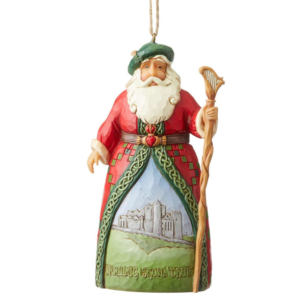 Jim Shore Heartwood Creek - Irish Santa Christmas Ornament 6004309