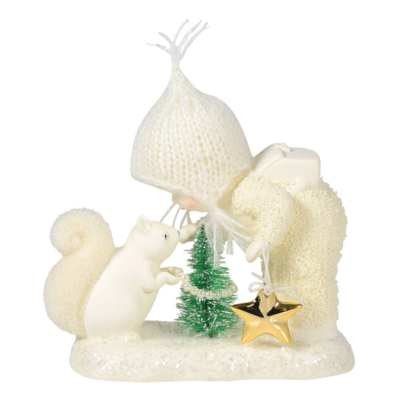 Snowbabies - The Littlest Tree Chipmunk Squirrel Gold Star Porcelain Figurine 6005755