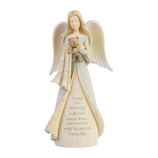 "Sale" Foundations - New Baby Teddy Bear Angel Figurine 6006504