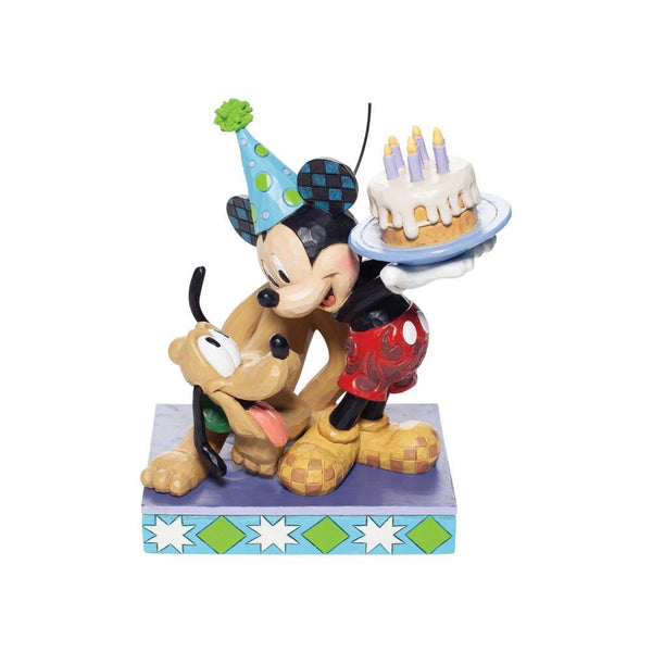 Jim Shore Disney Traditions - Mickey Mouse & Pluto Birthday Figurine 6007058