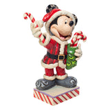 "Sale" Jim Shore x Disney Traditions - Santa Mickey with Candy Cane Figurine 6007068