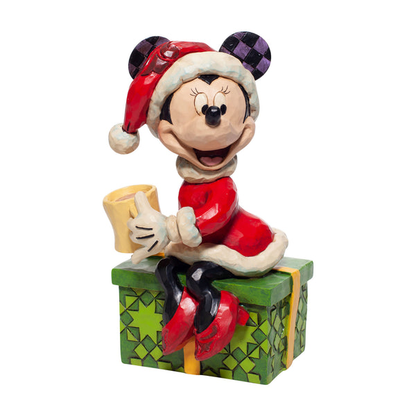 "Sale" Jim Shore x Disney Traditions - Santa Minnie with Hot Chocolate Figurine 6007069