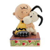 Jim Shore Peanuts - Charlie Brown & Snoopy Hugging Figurine 6007936