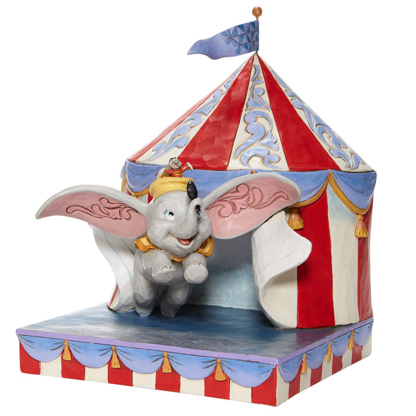 "Clearance Sale" Jim Shore Disney Traditions - Dumbo Flying out of Tent Scene Figurine 6008064