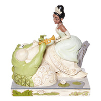 "Sale" Jim Shore x Disney Traditions - White Woodland Tiana with Louis Figurine 6008065