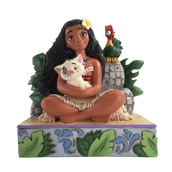 Jim Shore Disney Traditions - Moana with Pua & Hei Hei Figurine 6008078
