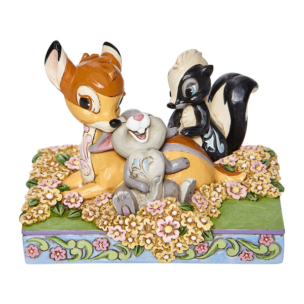 Jim Shore x Disney Traditions - Bambi Thumper Bunny Rabbit Skunk & Flower Figurine 6008318