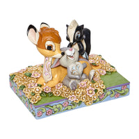 Jim Shore x Disney Traditions - Bambi Thumper Bunny Rabbit Skunk & Flower Figurine 6008318
